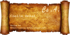 Cselle Antal névjegykártya